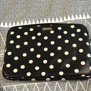 Kate Spade Black and Cream Polka Dot Sleeve